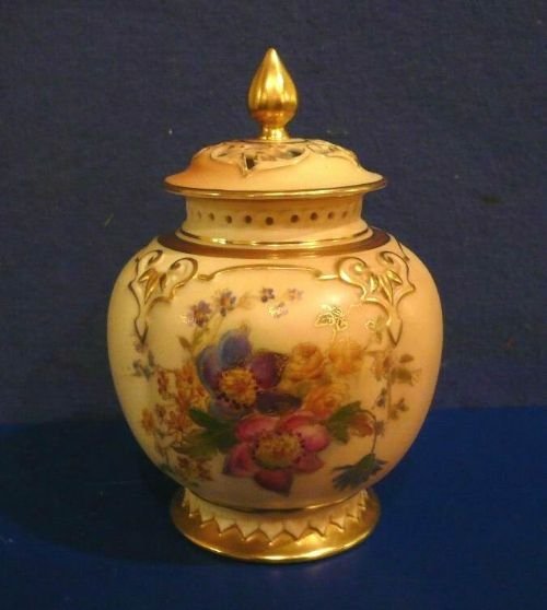 Superb Hand Painted Royal Worcester Pot Pourri