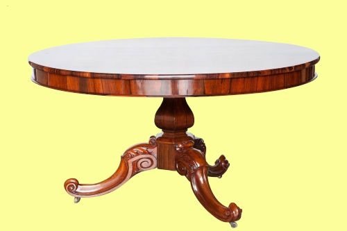 Magnificant Antique Rosewood Circular Table