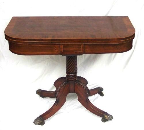 Superb Quality Period  Regency Inlaid and Cross Banded Rosewood  Turn Over Leaf Games Table