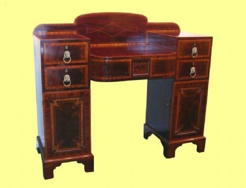 Superb Period Inlaid Mahogany Georgian Pedestal Sideboard of Small Porportions