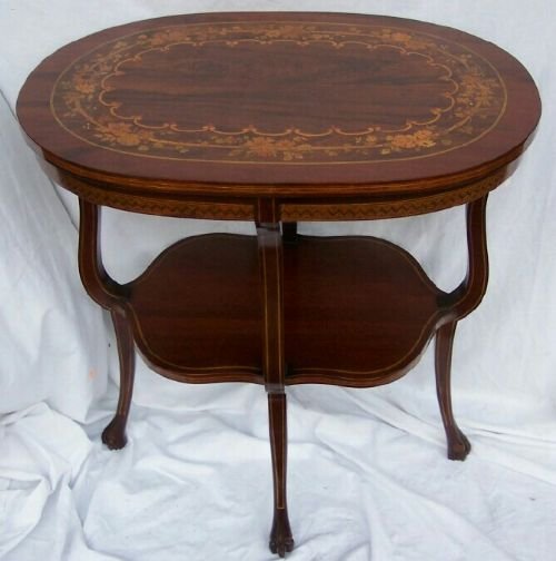 Inlaid Marquetry Rosewood Occasional Table