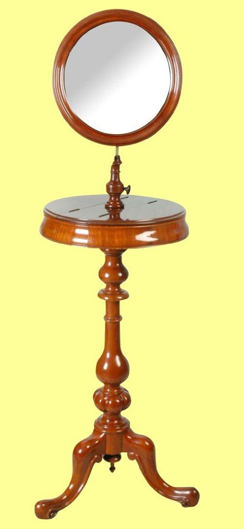 A Victorian Mahogany Antique Shaving Mirror  Circa 1880