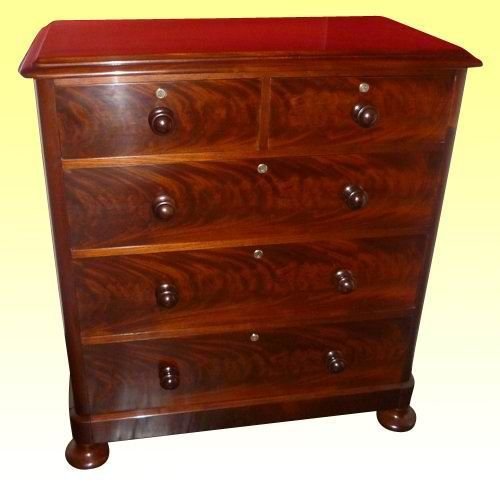 A Quality Stamped Victorian Mahogany Chest of Drawers.