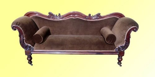 Antique Double Scroll  End Settee