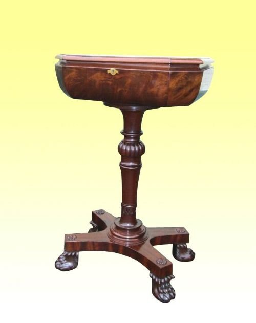 Irish Mahogany Antique Tea Poy