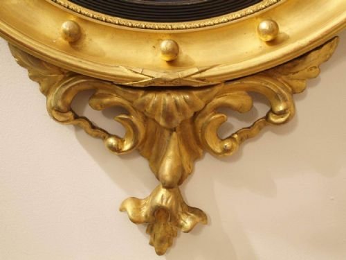 fig 1. Quality Regency Gilt Eagle Convex Butlers Mirror