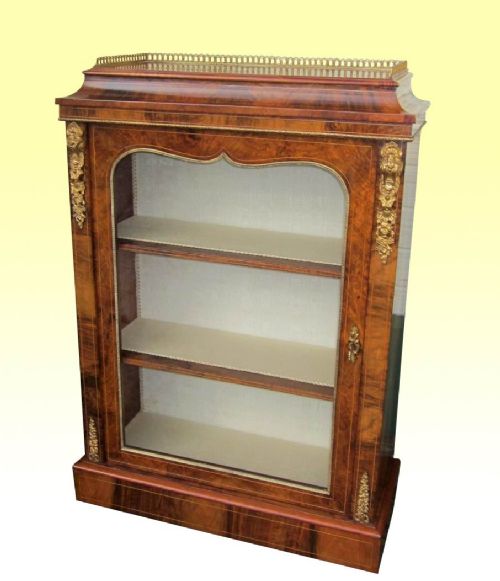 Quality Walnut Antique Pier Display Cabinet 
