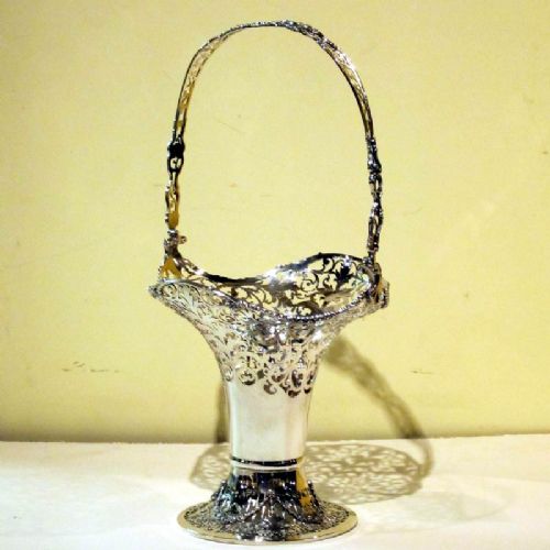Beautiful Large Antique Solid Silver Basket

