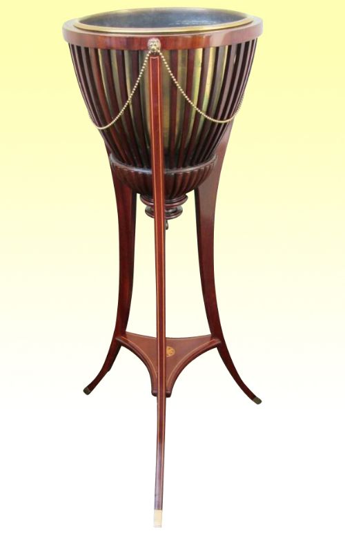 Stunning Quality Inlaid Mahogany Antique Planter