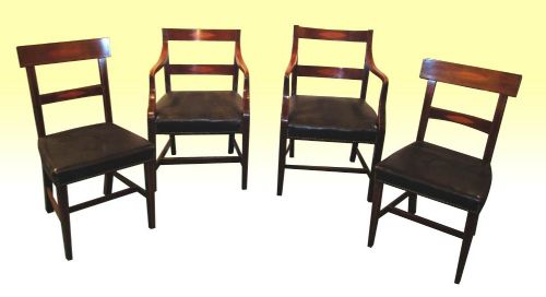 Set of 4 Period Irish Georgian Dining Chairs