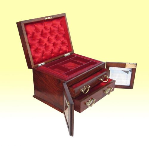 Superb Victorian Burr and Fiqured Walnut Jewellery Box
