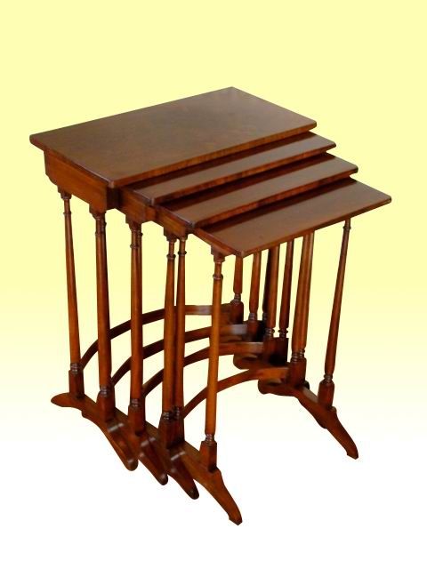 19th Century Quartetto Nest of Rosewood Tables