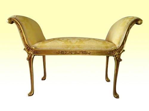 Fabulous Antique Gilt Edwardian Window Seat/stool