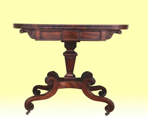 Fabulous Quality Mahogany Antique Regency Turn Over Leaf Tea Table