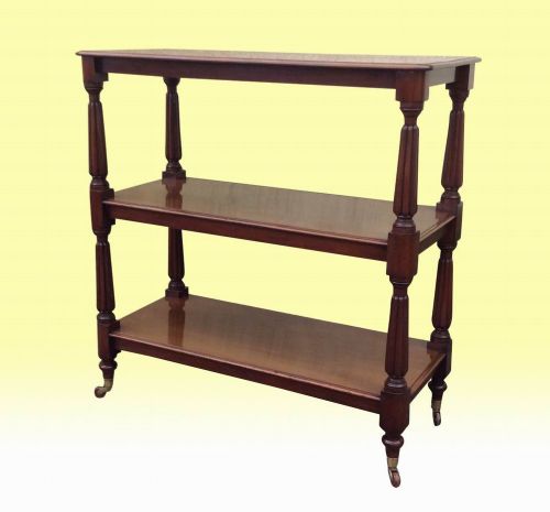 Superb Early Victorian Mahogany Dumb Waiter Buffet Serving Table
