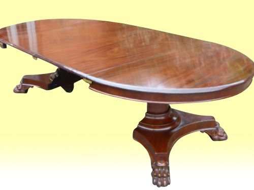 Superb Antique Mahogany Circular Extending Centre Pedestal Dining Table