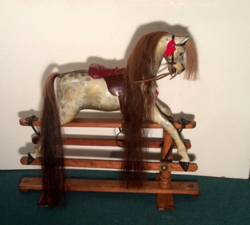 Original Small Antique Lines Bros Rocking Horse