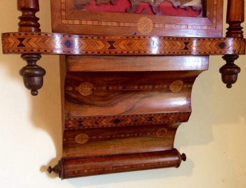 fig 2. Quality inlaid walnut drop dial clock