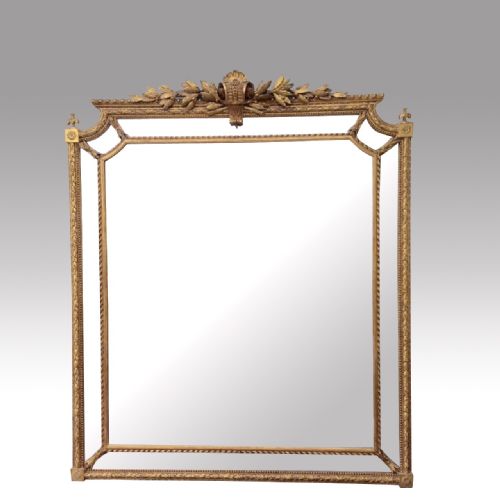 Superb Large but Fine Antique Gilt Overmantle Mirror