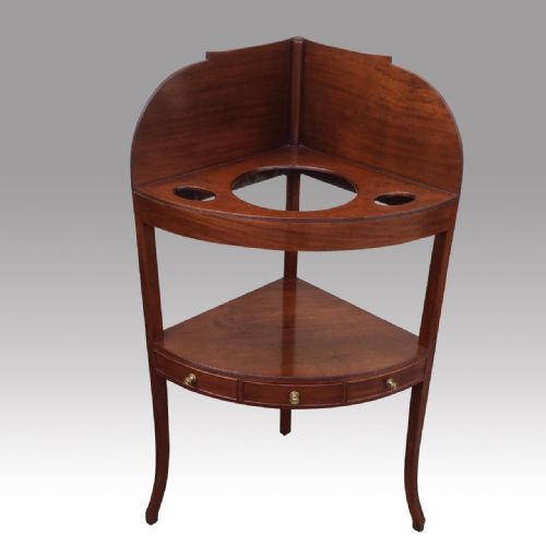 STUNNING PAIR OF ANTIQUE GEORGIAN CORNER WASHSTANDS TABLESCABINETS - ADDITIONAL PHOTO 2
