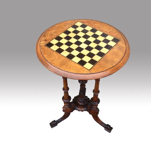 Superb Antique Walnut Games,wine Table