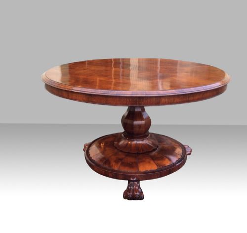 Superb Quality Antique Rosewood Tilt Top Centre / Dining Table / with Beautiful Grain and Base
