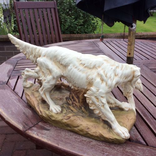 ANTIQUE ROYAL DUX FIGURE OF DOG - ADDITIONAL PHOTO 1