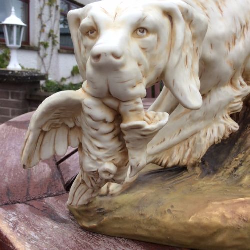 ANTIQUE ROYAL DUX FIGURE OF DOG - ADDITIONAL PHOTO 2