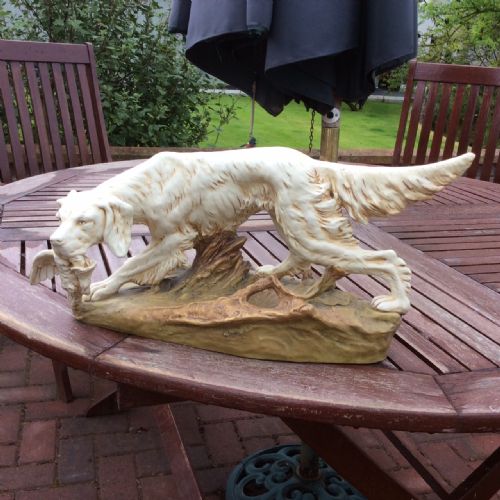 ANTIQUE ROYAL DUX FIGURE OF DOG - ADDITIONAL PHOTO 4