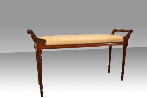 Fabulous Mahogany Antique Window Seat/duet Stool.