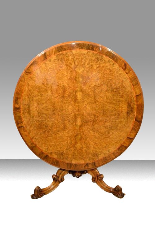 A Magnificent Exhibition Quality Burr Walnut & Walnut  Antique Centre/hall/dining Table.