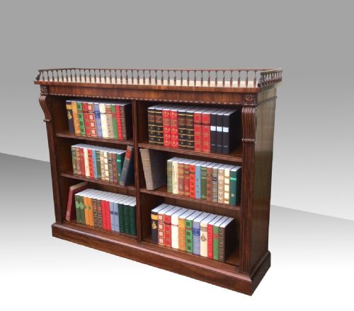 Fabulous Quality Antique Mahogany Open Dwarf Bookcase