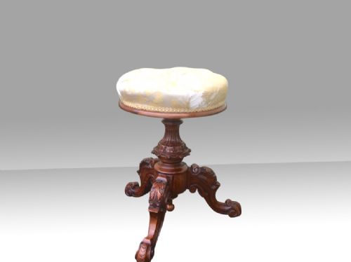 Quality Walnut Revolving Antique Organ,dressing Table Stool.