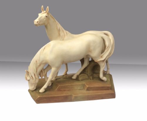 Superb Pair of Antique Royal Dux Horses