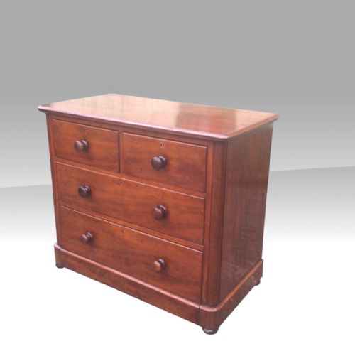 Small Antique Mahogany Low Chest of Drawers