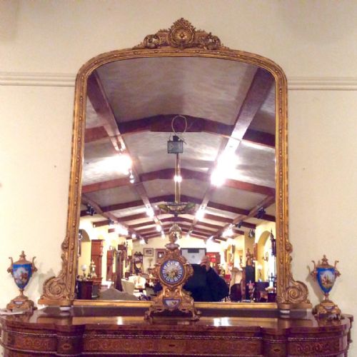 19th Century Antique Gilt Overmantel Mirror