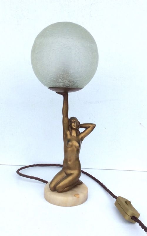 Lovely Antique Art Deco Lady Lamp,
