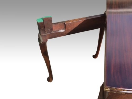 FABULOUS RARE ANTIQUE IRISHGEORGE 11 MAHOGANY DEMI LUNE TURN OVER LEAFGAMES TABLE - ADDITIONAL PHOTO 9