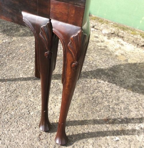 FABULOUS RARE ANTIQUE IRISHGEORGE 11 MAHOGANY DEMI LUNE TURN OVER LEAFGAMES TABLE - ADDITIONAL PHOTO 11