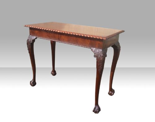 Quality Irish Chippendale Design Mahogany Hall Table/window Table Stamped Hicks Dublin