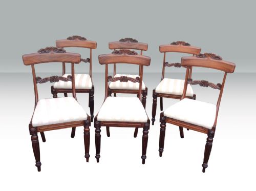 FABULOUS SET OF SIX ANTIQUEREGENCY ROSEWOOD DINING CHAIRS - ADDITIONAL PHOTO 1