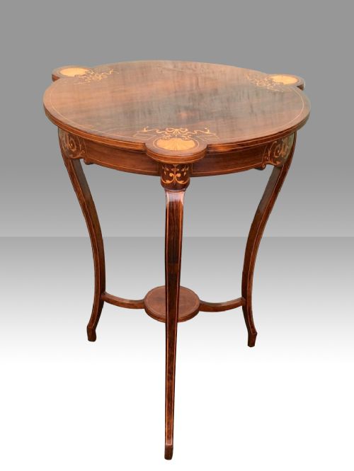 Very Fine Antique Inlaid Rosewood
occasional Table by S&h Jewell