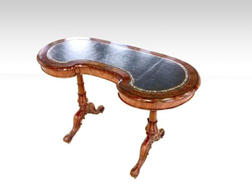 Small Antique Burr Walnut Kidney Shape
desk
