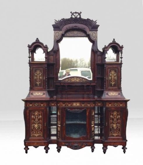Antique Inlaid Rosewood Cabinet