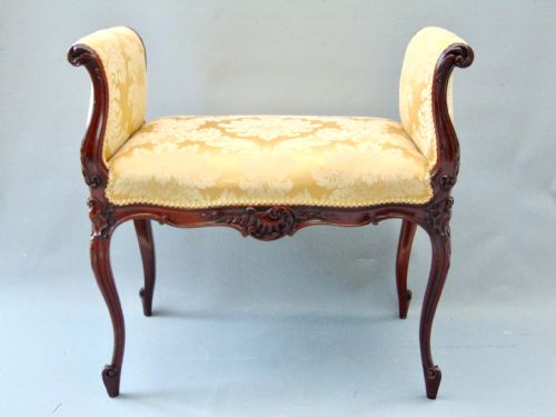 Fabulous Antique Mahogany Window Seat ,Stool