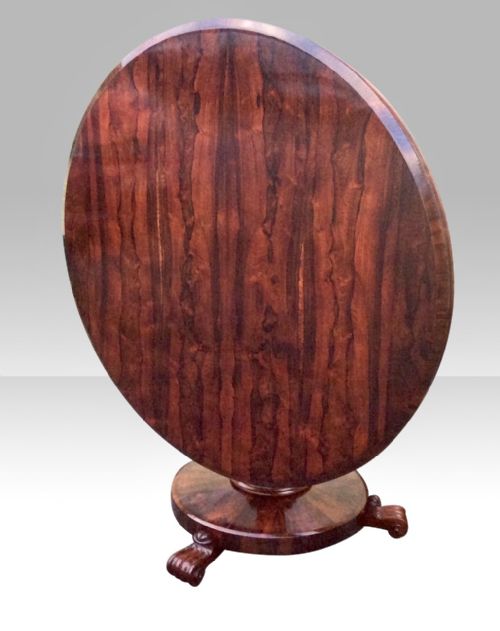 FABULOUS ANTIQUE ROSEWOOD TILT TOP CIRCULAR CENTRE TABLE DINING TABLE HALL TABLE - ADDITIONAL PHOTO 2