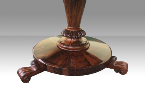 FABULOUS ANTIQUE ROSEWOOD TILT TOP CIRCULAR CENTRE TABLE DINING TABLE HALL TABLE - ADDITIONAL PHOTO 5