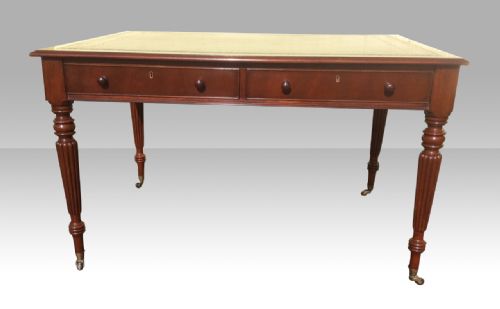 fig 1. Mahogany Antique Library Table Partners Desk.