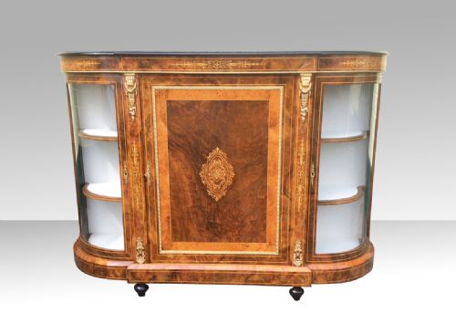 Antique Credenza,exhibition Quality  Walnut Sideboard