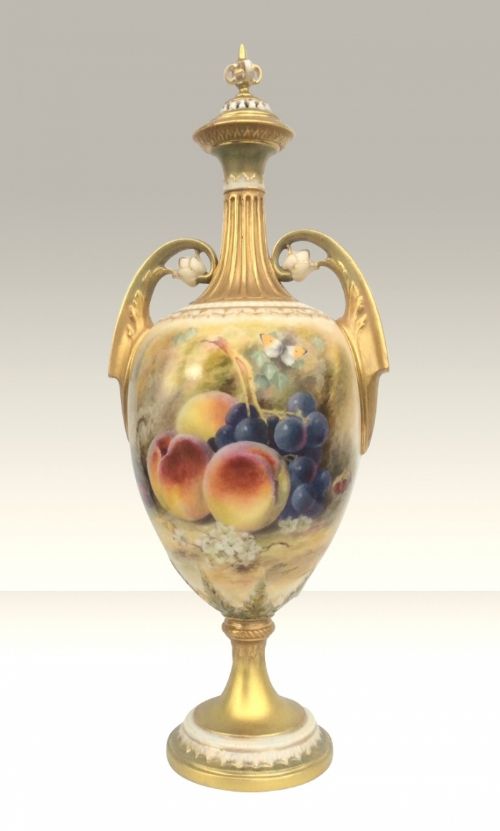 Royal Worcester Fruit Painted Vase by Ricketts